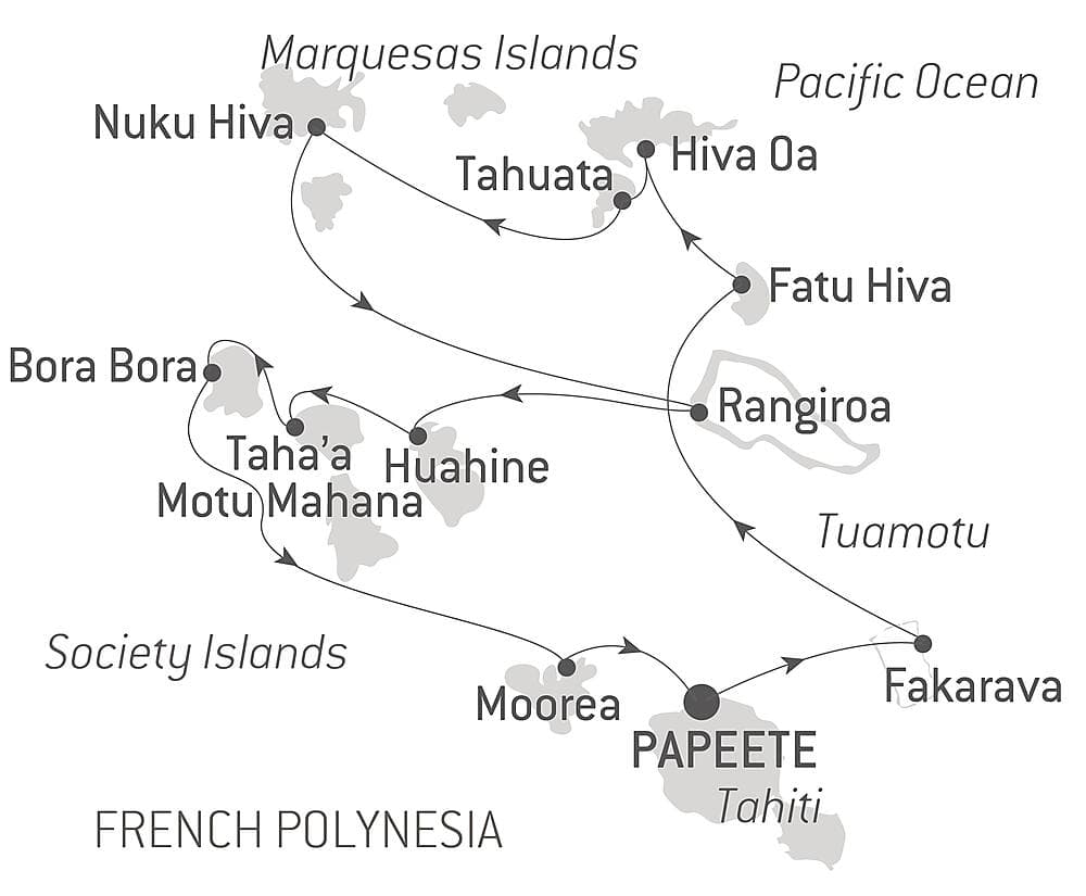 Marquesas, The Tuamotus & Society Islands null
