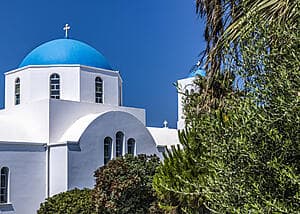 Villages, basilica and vineyards on Paros