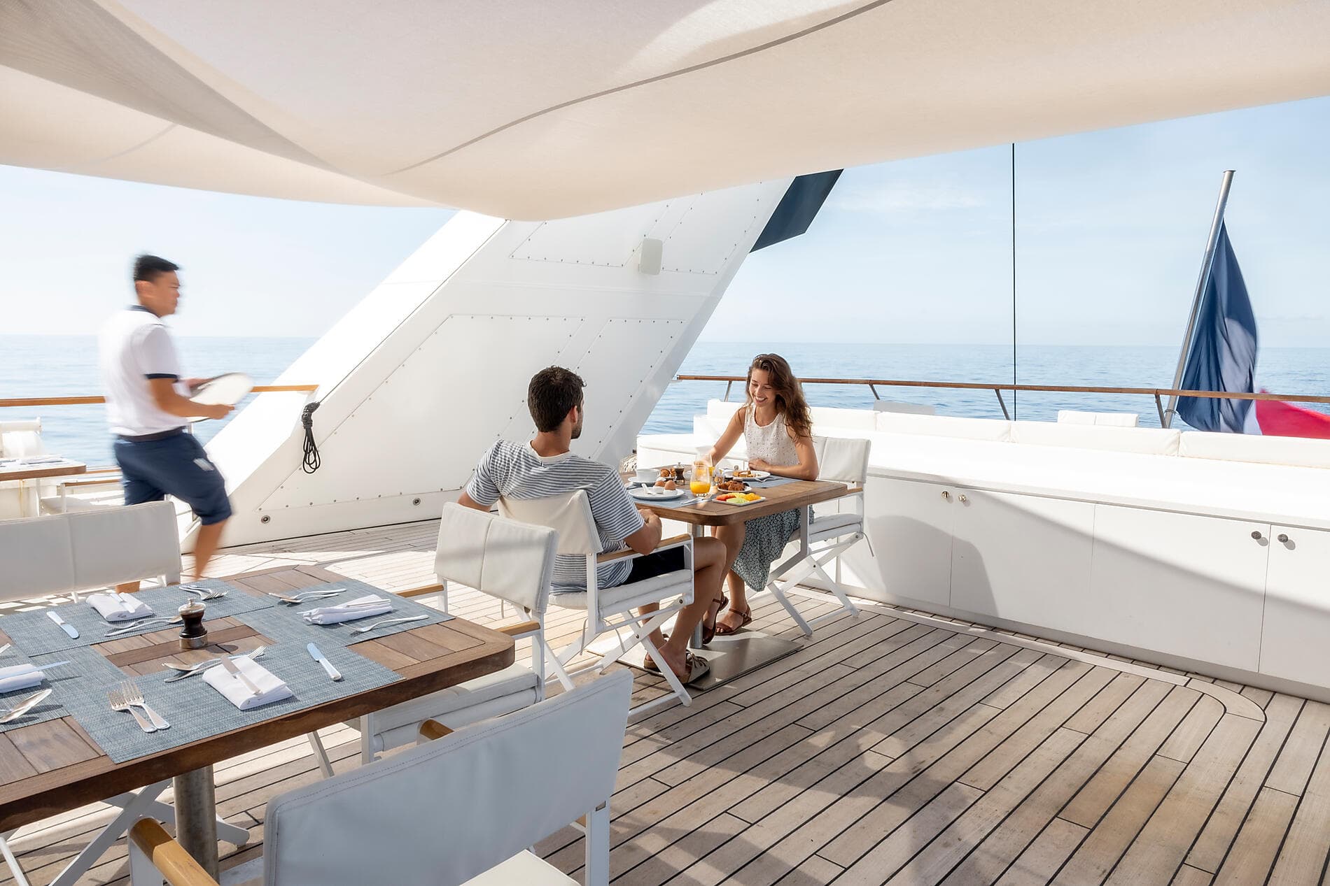 Corsican shores, under Sail Aboard Le Ponant 