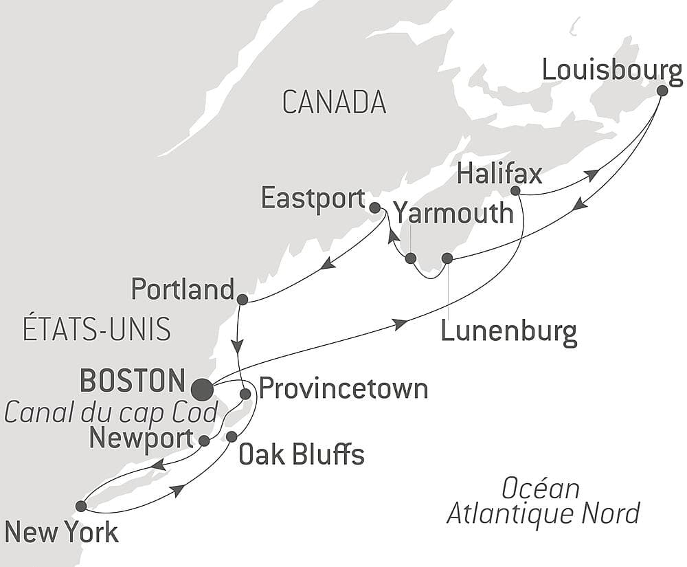 Nova Scotia and the East Coast of the United States   null