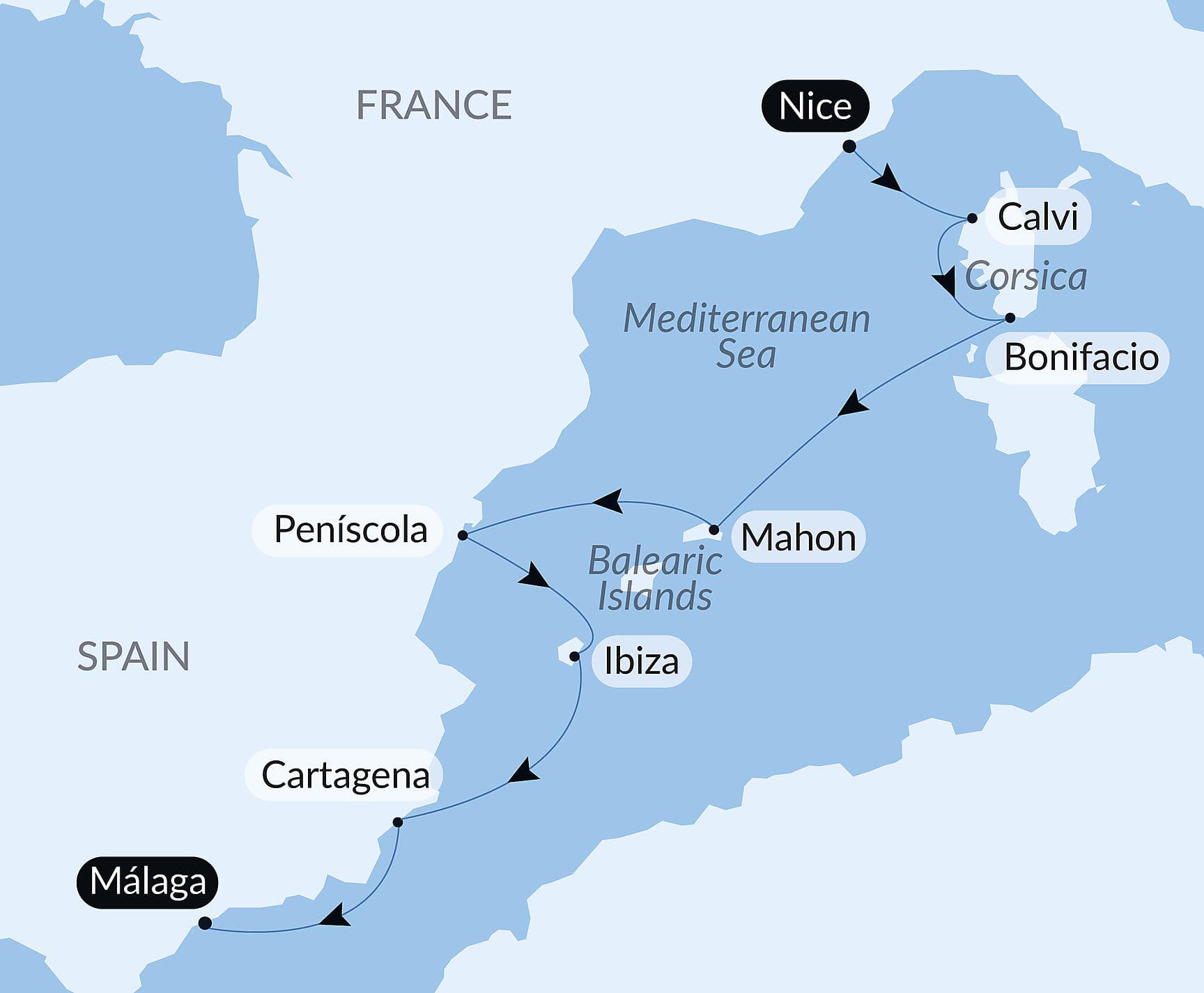 Isle of Beauty and Iberian shores