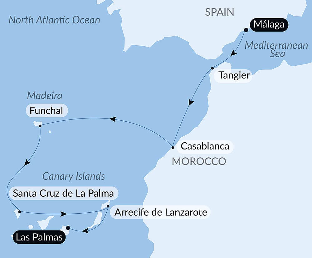 Atlantic Odyssey from the Iberian Peninsula to the Canary Islands