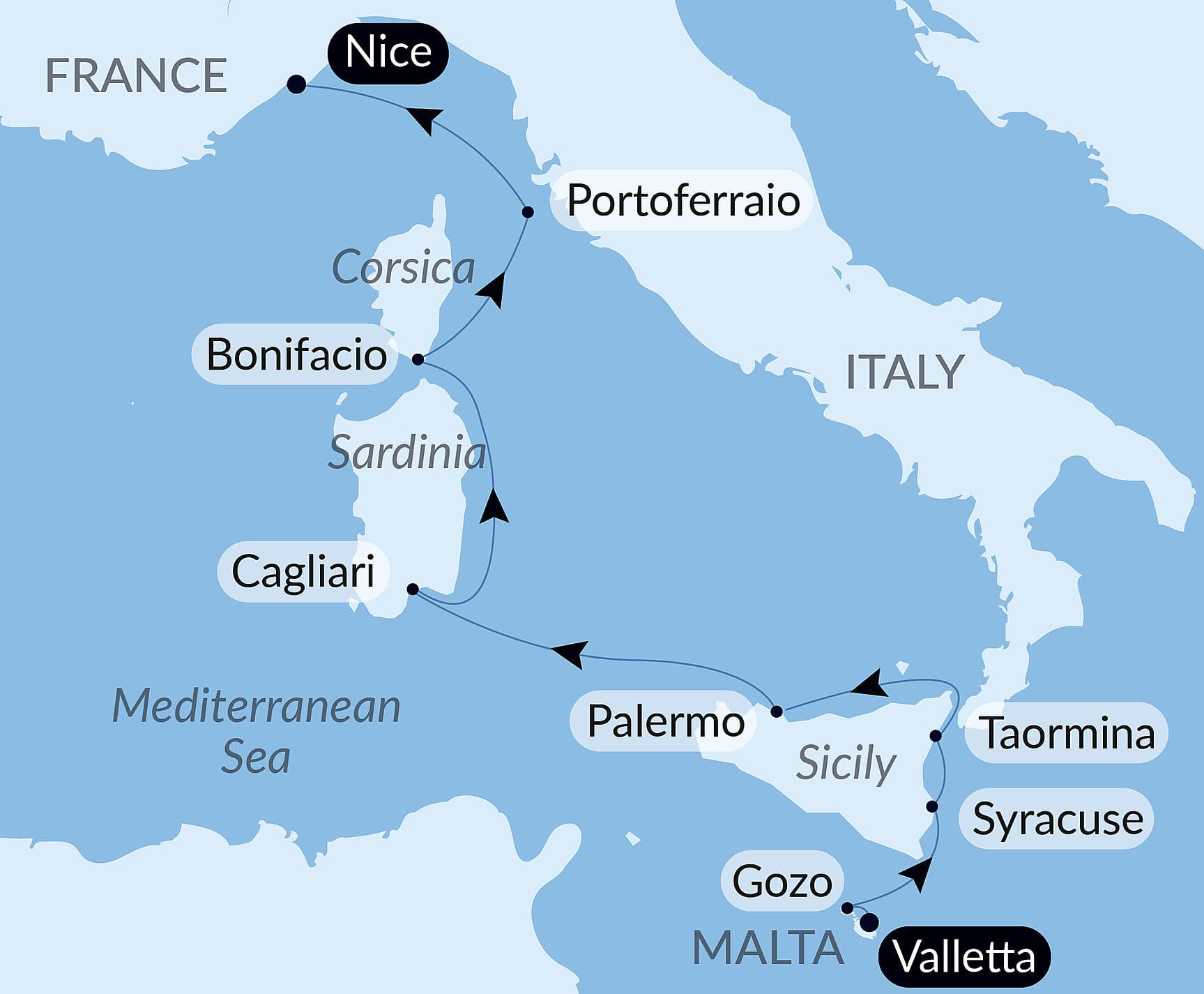 Mediterranean Island Voyage: Sicily, Sardinia, Corsica, and Elba – with Smithsonian Journeys