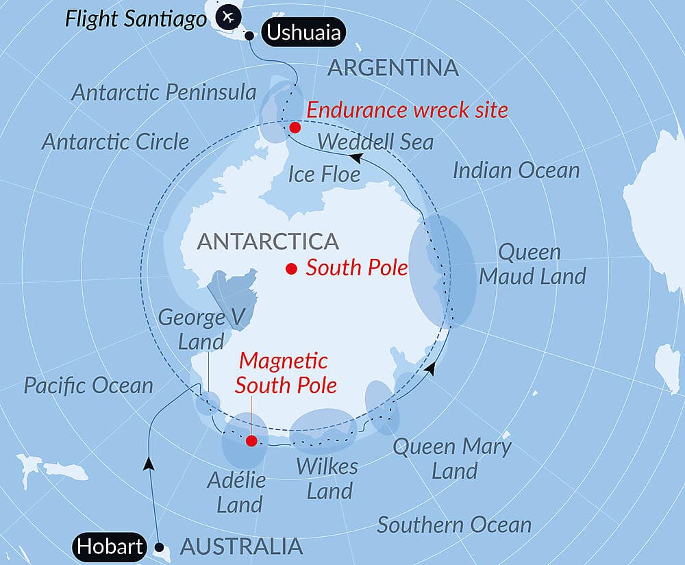Unexplored Eastern Antarctica between Two Continents
